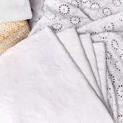 蕾丝布料白色镂空夏季连衣裙上衣绣花花布服装，面料纯棉棉布布料