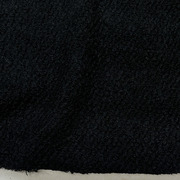 复合针织毛料时装布料黑色圈圈，编织羊毛呢混纺，秋冬面料外套大衣