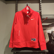 Nike耐克女子运动训练服半拉链中国红户外休闲卫衣FD4070-657