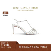 renecaovillacaterina白色蝴蝶结，高跟凉鞋rc女鞋