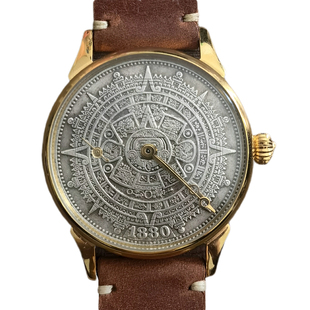 苏联俄罗斯复古手表玛雅日历休闲手动机械全铜表壳个性小众欧美