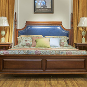 美式乡村实木床简约软包双人床婚床1.5米1.8米卧室家具欧式公主床