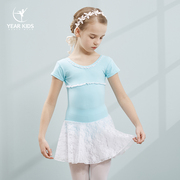 儿童舞蹈服装短袖女童芭蕾舞蹈裙子幼儿练功服大合唱夏女孩演出服