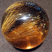 魅晶天然巴西水晶晶体通透黄铜发晶顺发晶水晶球摆件