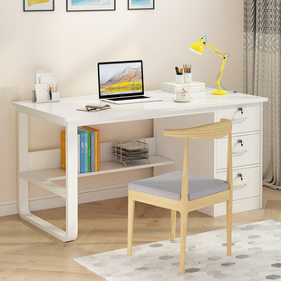 电脑桌台式家用办公桌，现代简约带抽屉书桌，桌椅组合卧室学生学习桌