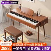 西恩sn670电钢琴88键重锤，家用专业初学者，实木梳妆台电子抽屉钢琴