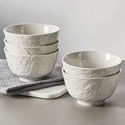 简约陶瓷吃饭碗家用2023碗碟餐具高颜值釉下彩米饭碗5寸小碗
