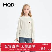 MQD童装女大童2023年秋季甜美基础百搭半高领T恤