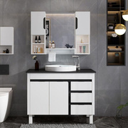 浴室柜组合落地式小户型卫生间，洗手台盆一体，现代简约挂墙洗漱盆柜