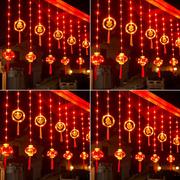 新年装饰挂件彩灯闪灯串灯防水大红灯笼挂饰家用过年春节布置窗户