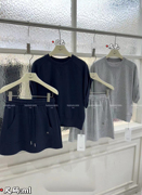 NANHAN楠涵卫衣短裙套装2024夏季韩版简单短袖T+短裙减龄小个子潮
