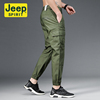 jeep吉普夏季薄款青年直筒运动长裤，户外休闲裤男宽松男裤多口袋裤