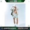 香港直邮潮奢 ASOS 男士 设计短款迷彩印花泳裤(卡其色)