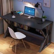 电脑桌台式家用写字桌现代简约书桌，钢木办公桌卧室简易桌学习桌子