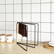 铁艺立式可折叠晾抹布收纳架台面洗碗布沥水置物架毛巾挂架擦布架