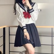 jk制服裙正版原创水手服日系学院风白三本，裙子套装秋冬季女基础款