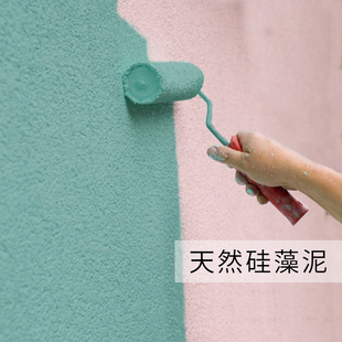硅藻泥涂料净味墙面漆海藻泥，背景墙室内修复自刷墙漆白彩色乳胶漆