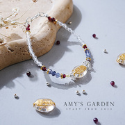 Amy's Garden小米珠手链女原创新中式白水晶小众精致白色水晶串珠