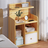 床头柜轻奢简约现代仿实木小型多功能储物家用卧室简易床头置物柜