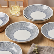 日式陶瓷盘子菜盘家用2024装菜碟子碗餐具套装深盘菜碟汤盘