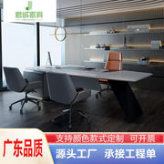广东办公家具烤漆老板桌时尚简约总裁大班台总经理桌主管桌椅组合