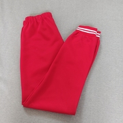 春秋冬男女同款运动裤 夏季大红色加绒加厚纯棉收口运动裤子