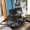 加勒比海盗船模型黑珍珠号帆船积木益智拼装玩具男孩拼图儿童礼物