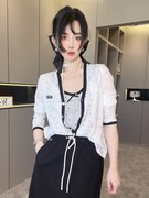 RR fashion 长袖上衣内搭吊带背心波点套装两件套女2024夏季