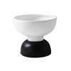 现代简约哑光黑白双色碗拼接造型，陶瓷花瓶摆件家居，软装饰品摆设s