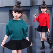 童装女童秋季毛衣套装裙2021冬装韩版两件套小女孩蝙蝠衫裙子