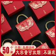 2024结婚喜糖盒婚礼糖袋子，中国风高级感伴手礼盒手提盒子空盒