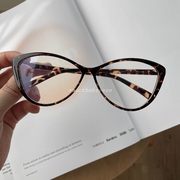 stb复古细边猫眼镜框，平光眼镜近视镜架可配镜tr90超轻舒适抗压