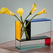 moma纽约艺术馆有机玻璃，创意花瓶ins花，亚克力蒙德里安花瓶摆件