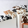 北欧春季户外双面黑白奶牛花纹毛绒抱枕套沙发靠垫套不含芯