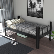 单人床单层铁艺床学生寝室家用加厚铁床铁架儿童床员工宿舍床定制