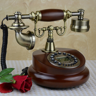 欧式复古老式转盘电话机，美式仿古家用座机，时尚创意电话无线插卡