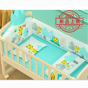 钰贝乐婴儿床实木无漆环保宝宝床儿童床，拼接床可变书桌婴儿摇篮床