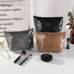 杜邦纸化妆包简约女生化妆旅行包收纳包便携随身牛皮纸洗漱包