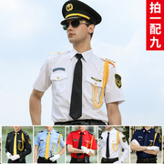 新式黑色保安制服夏装短袖，保安工作服套装，男形象岗保安服礼宾服装