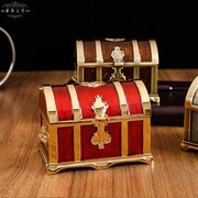 欧式复古百宝箱锌合金创意收纳盒，首饰盒拍照道具创意礼物储物盒