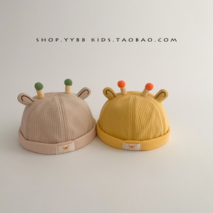 儿童帽子秋冬季宝宝，地主帽男女童，薄款瓜皮帽可爱超萌韩版婴幼儿潮