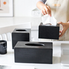 高端木质纸巾盒黑色实木抽纸盒，客厅家用纸巾收纳盒正方形餐巾盒
