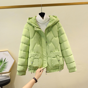 免洗羽绒棉服女短款小个子棉衣，2023冬季韩版宽松加厚棉袄外套