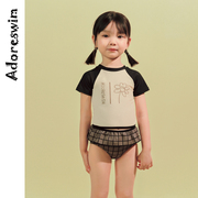 adoreswim原创设计2024年女童，温泉游泳衣儿童泳衣女宝宝泳装
