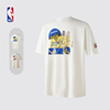 nba球队文化系列，金州勇士洛杉矶湖人宽松版白色t恤
