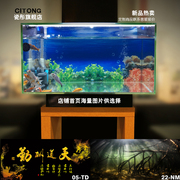 鱼缸背景纸画高清图3d立体壁纸，造景水族箱贴纸自粘壁画装饰板5d