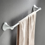 60cm长白色价毛巾杆烤白漆卫浴挂件毛巾架单杆可一件