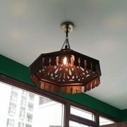 东南亚风格创意灯具木质灯饰泰式餐厅茶室阳台复古实木新中式吊灯