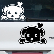 黑色车身个性车贴汽车装饰贴纸，改装泰迪划痕，遮挡车门对称侧门车尾