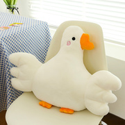 创意鸭子抱枕靠垫办公室，腰靠布娃娃玩偶毛绒玩具，大号椅子靠背神奇